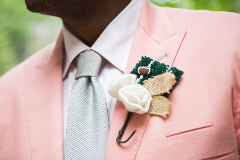 Football Boutonniere 