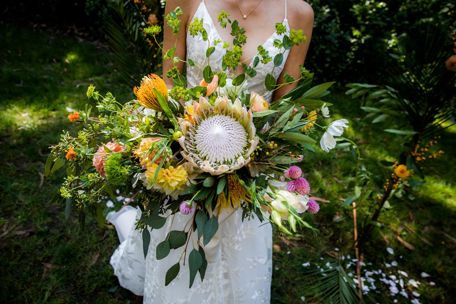 Spring bridal bouquet