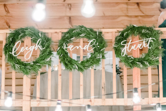 wreath wedding decor