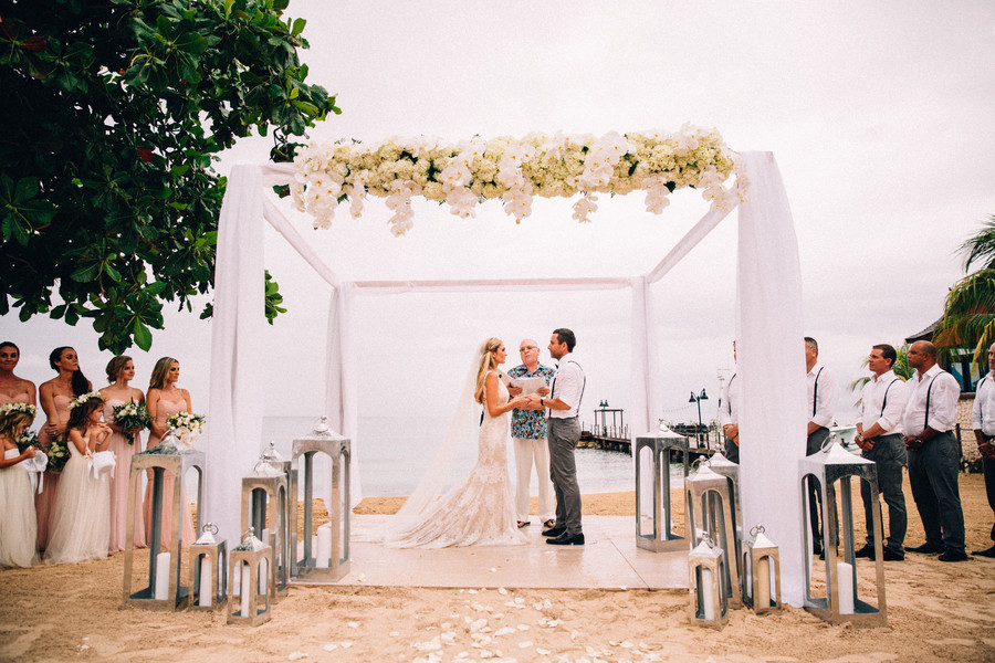 Tent beach wedding