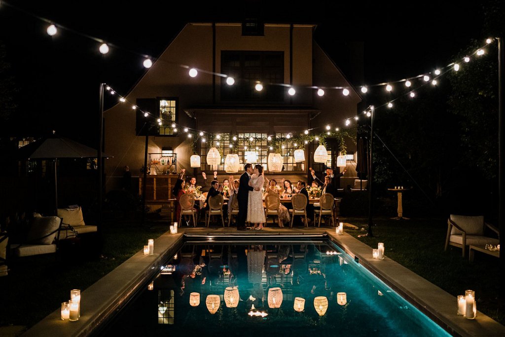 outdoor wedding lighting