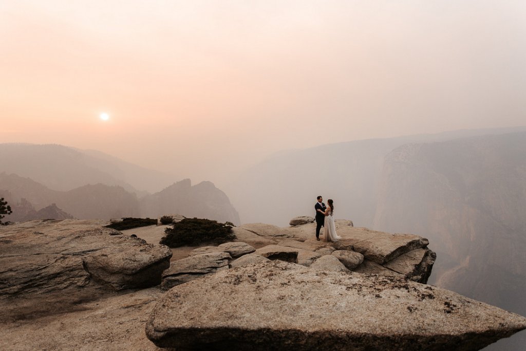 mountaintop wedding photo