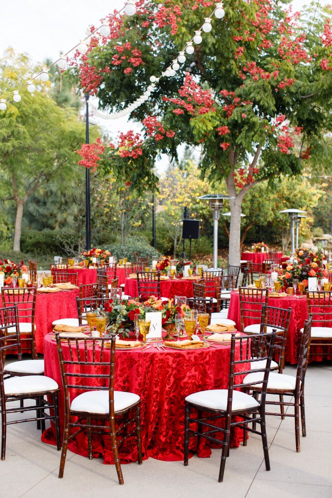 outdoor wedding reception