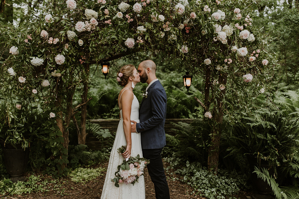 romantic garden wedding photo