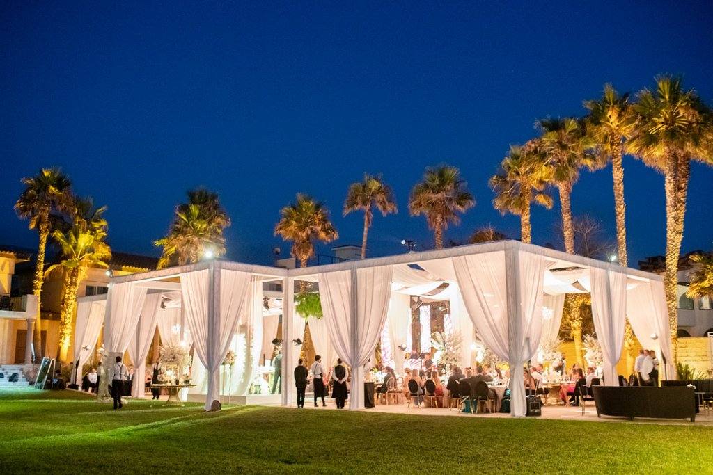 modern tent wedding reception