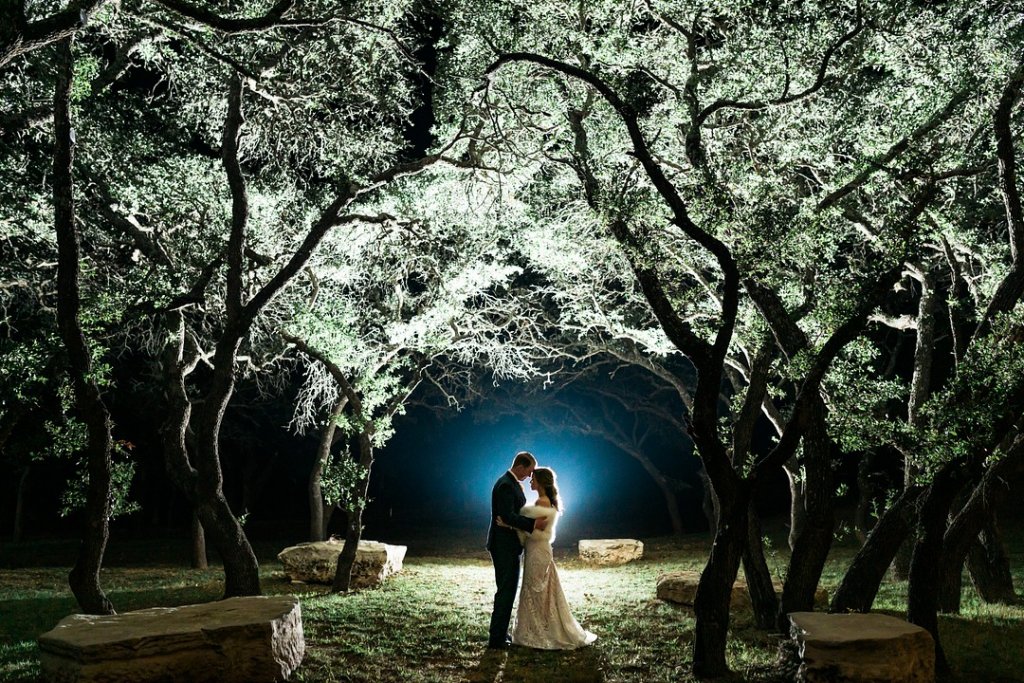 night wedding photo