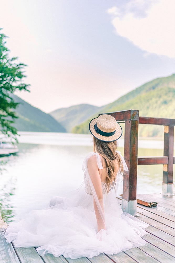 Bride on the dock