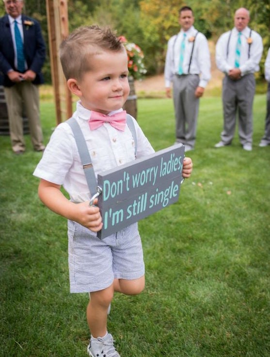 adorable ring bearer signs