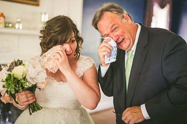 bride and dad