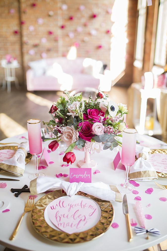 bridesmaid gallentines day brunch