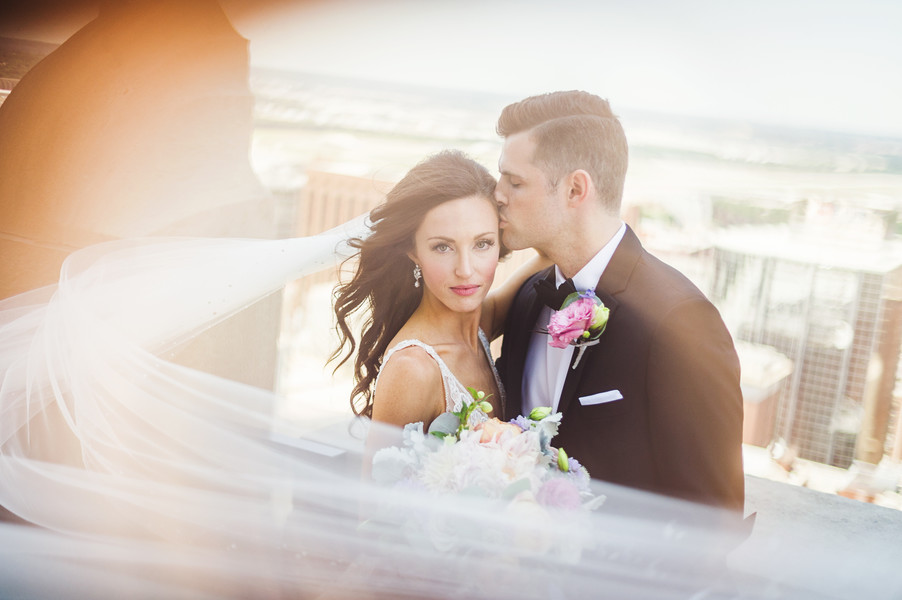 Bride and groom wedding portrait