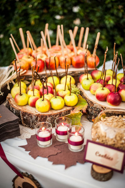 make your own caramel apple bar