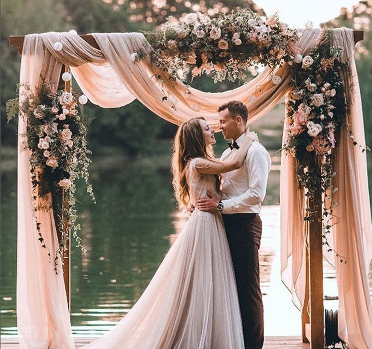 dusty rose wedding backdrop