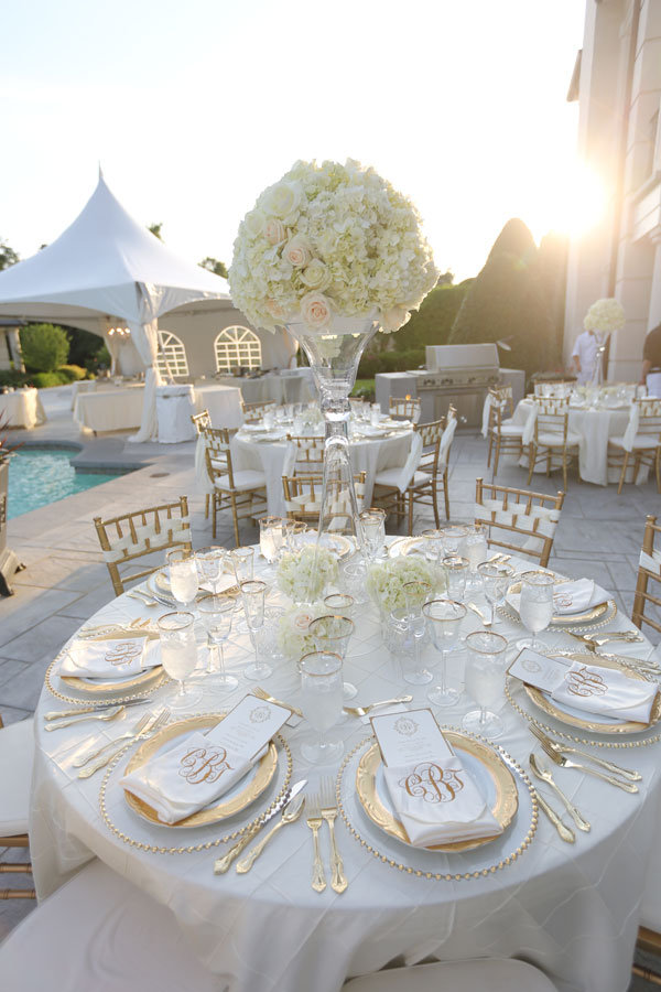 elegant poolside reception