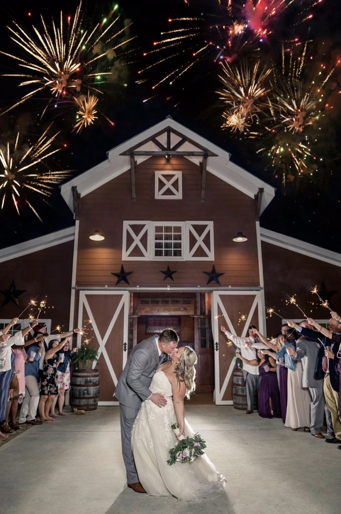 sparklers and fireworks wedding exit