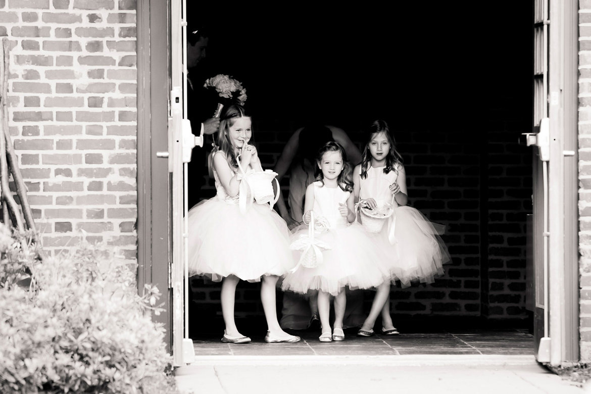 flower girls before ceremony