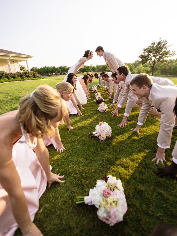 football inspired wedding photo