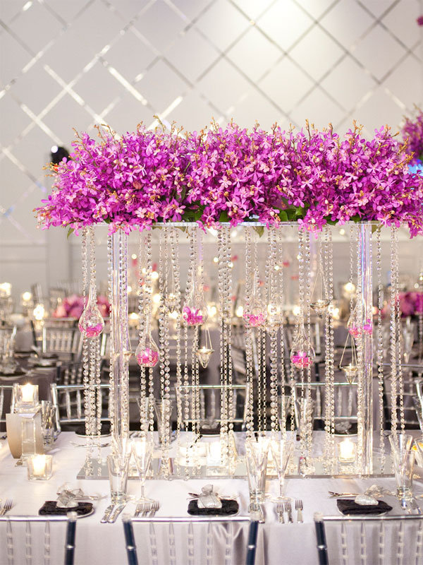 glamorous crystal centerpiece