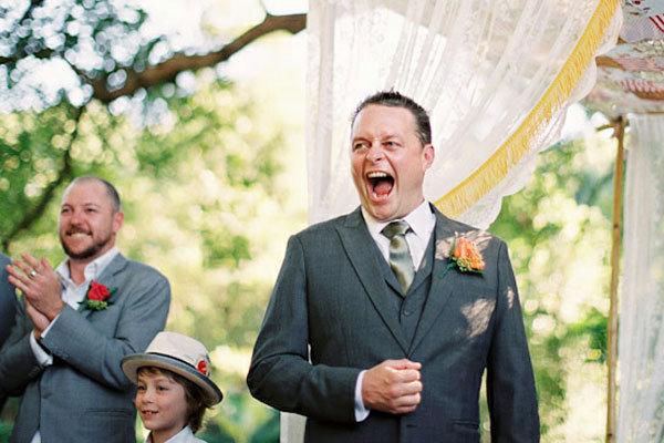 groom reaction wedding ceremony