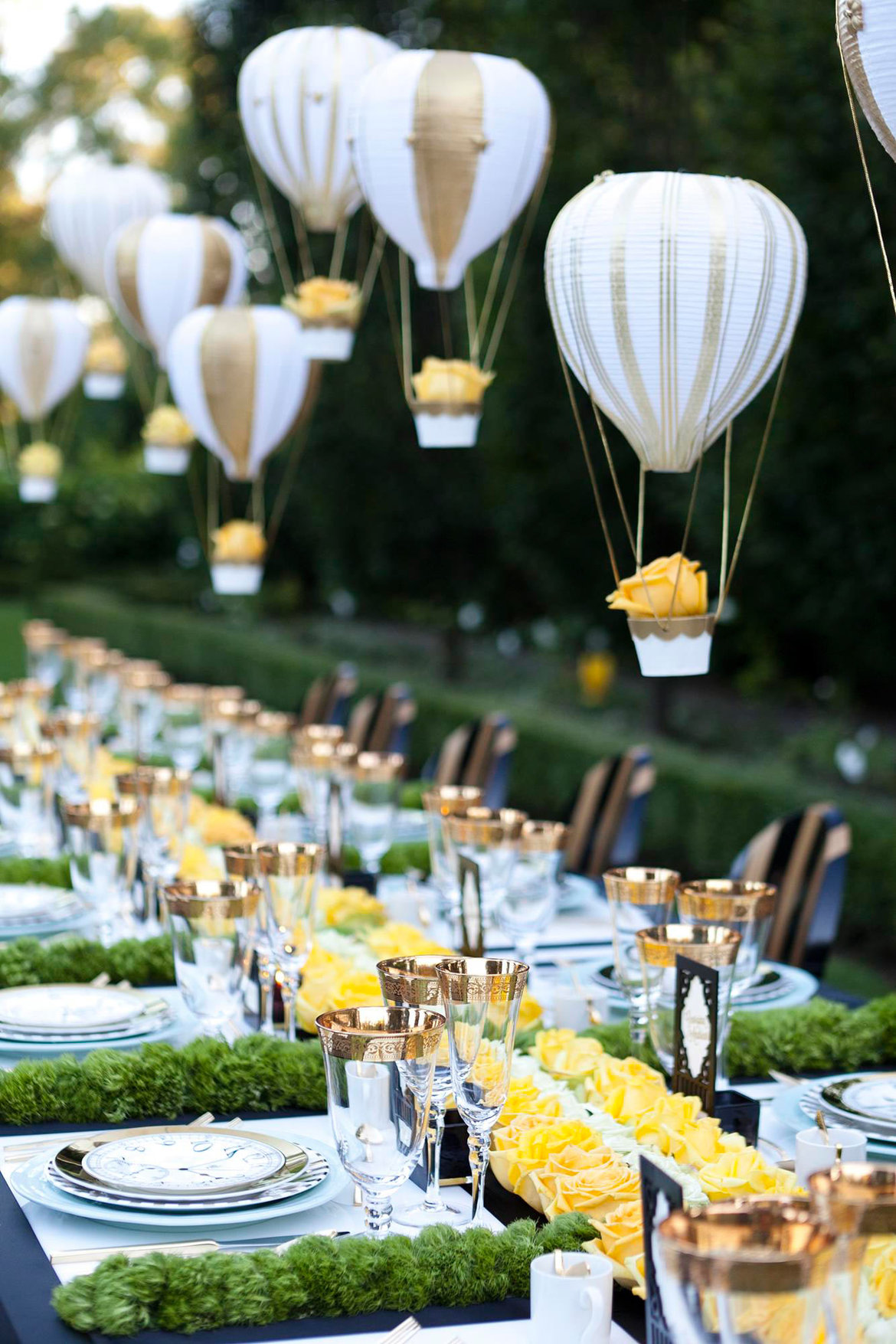 hot air balloon centerpieces