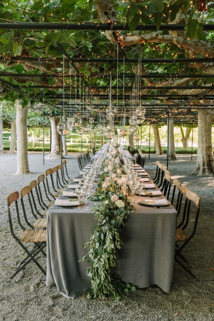 lush green outdoor reception