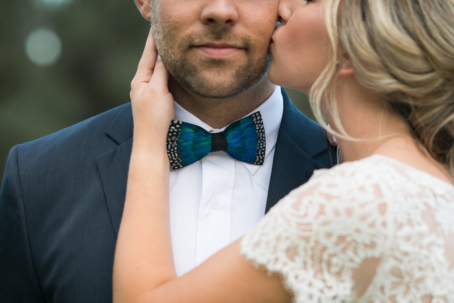 Peacock Bow Tie for Groom