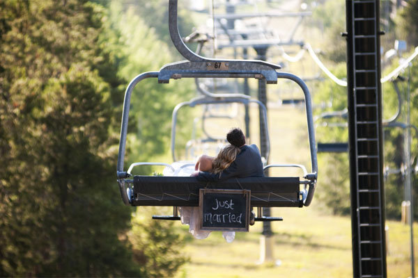 wedding ski lift