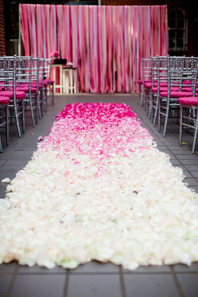 ombre ceremony aisle