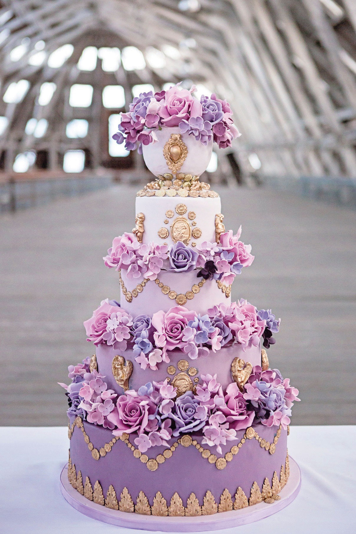 ombre wedding cake