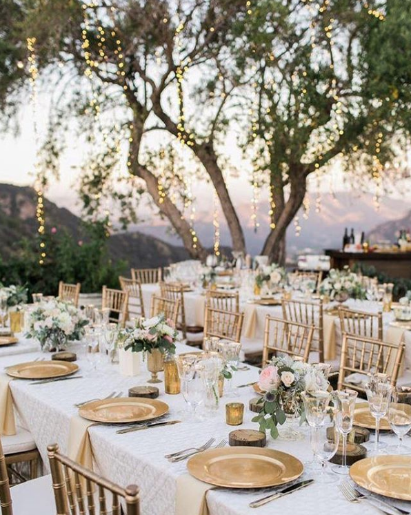 outdoor wedding reception