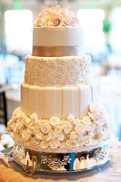 patterned wedding cake