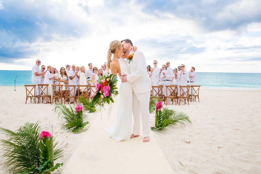 Beach wedding photo