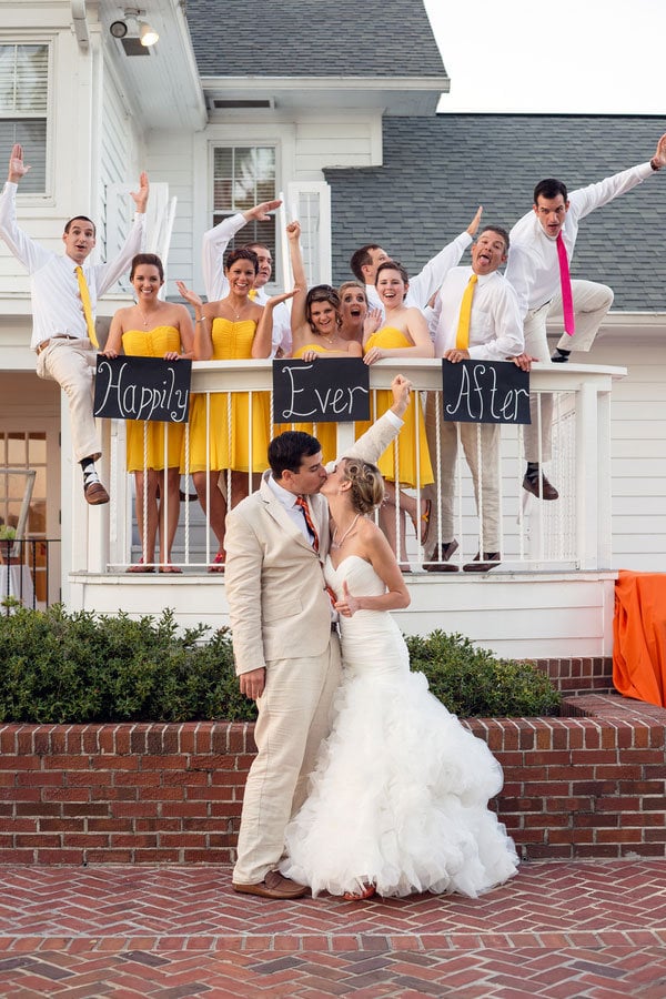 fun post ceremony photo with the bridal party