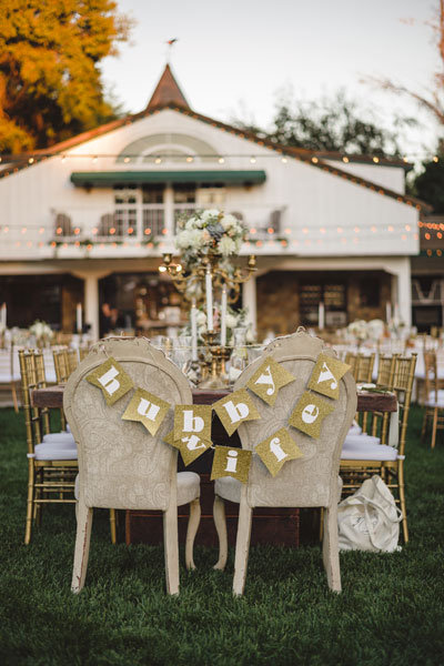 hubby wifey chair decor 