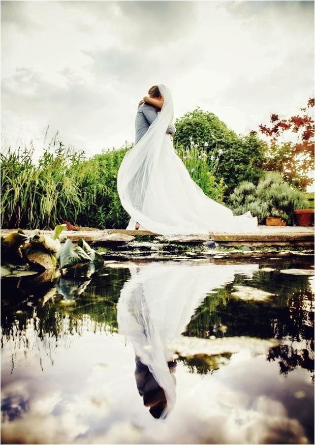 reflection wedding photo