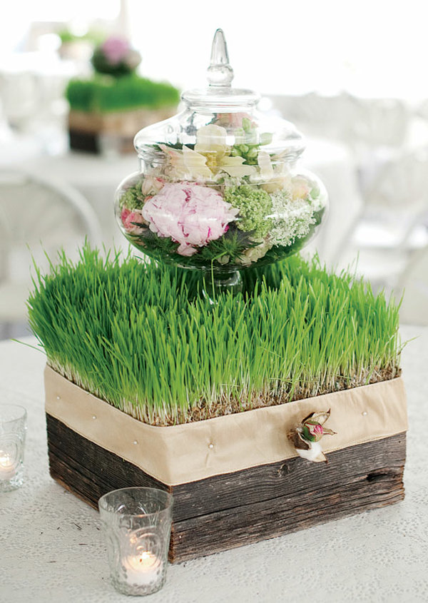 rustic vintage wedding centerpiece