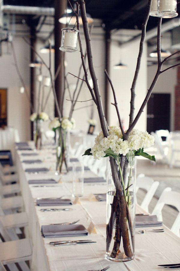 simple rustic centerpiece