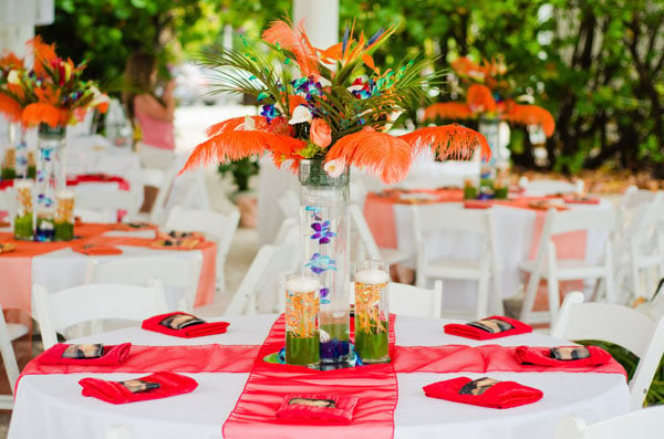 summer wedding centerpiece