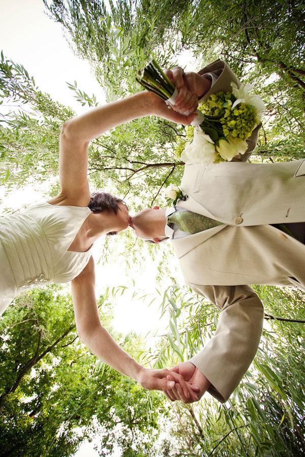 unique perspective wedding photo