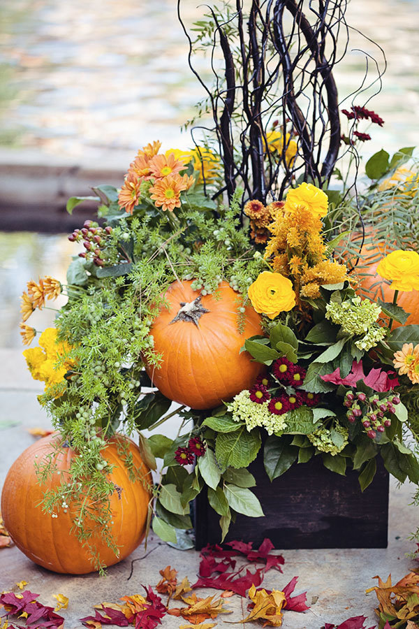 pumpkin wedding centerpiece