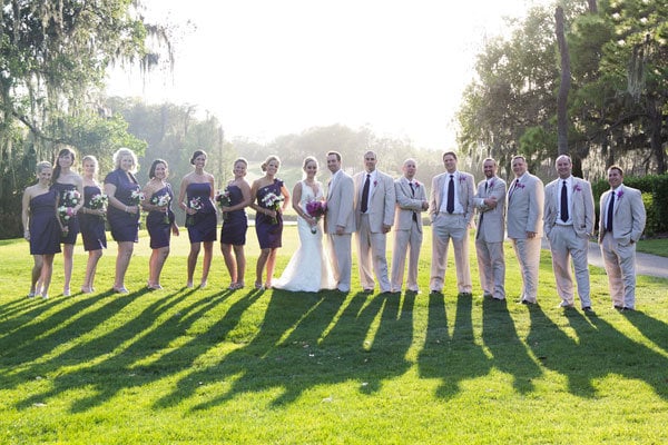 bridesmaids groomsmen bride groom