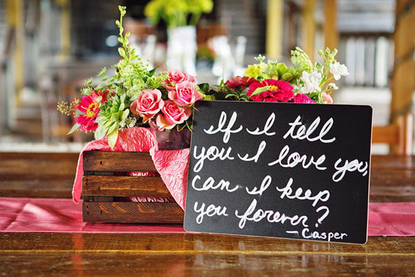 movie quotes on wedding reception tables