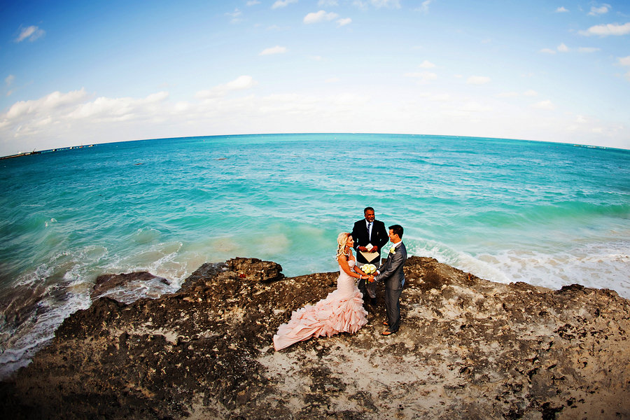 gorgeous destination wedding ceremony