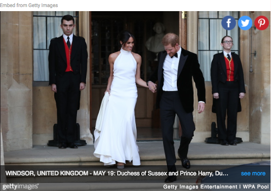 Meghan Markle Reception Dress