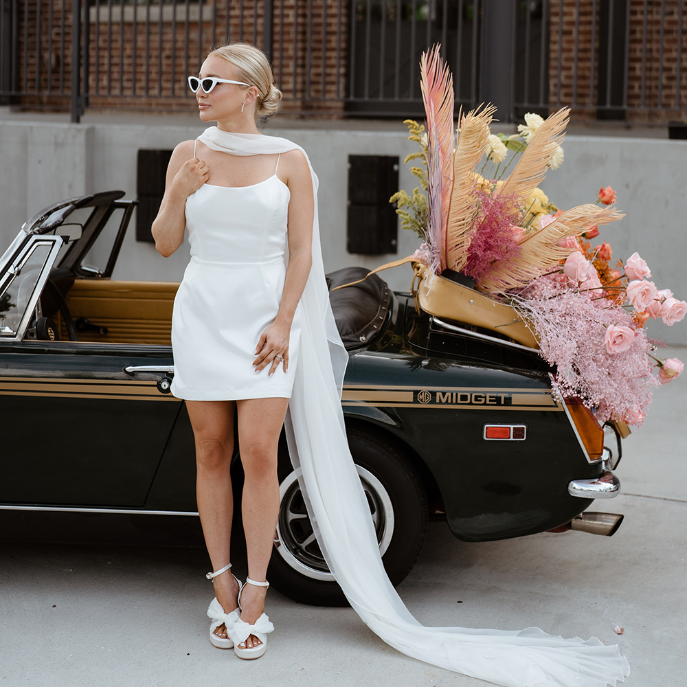 slicked back bun wedding hait