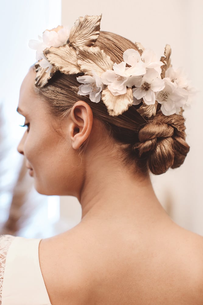 Braided wedding updo