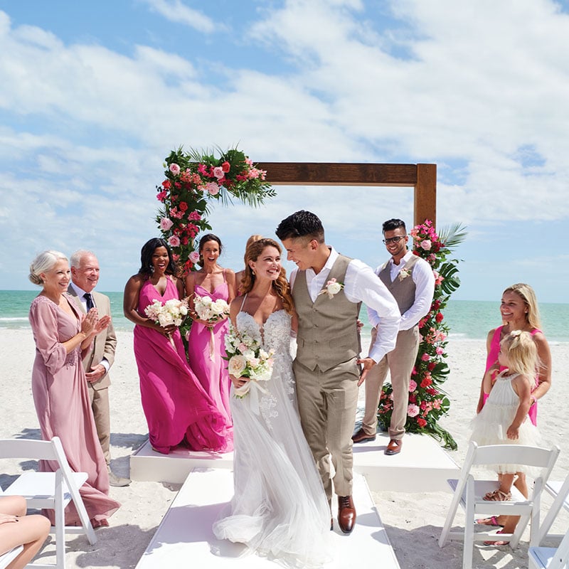 beach wedding ceremony