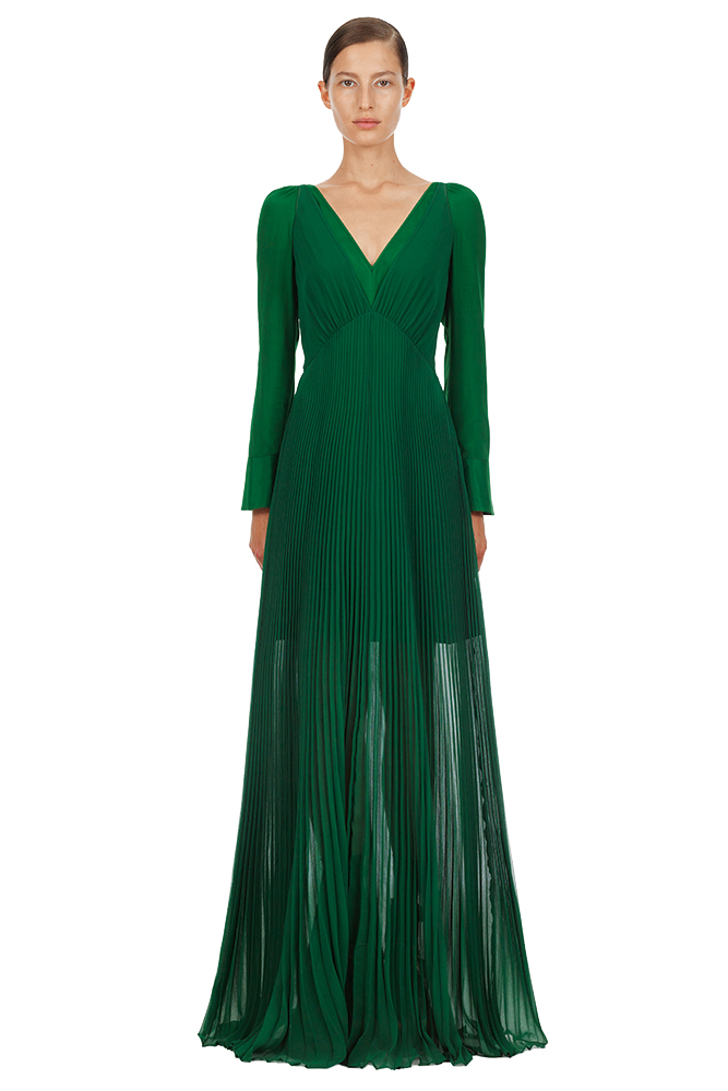 Self Portrait green wedding bridesmaid dress