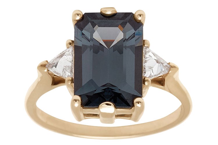 black engagement ring