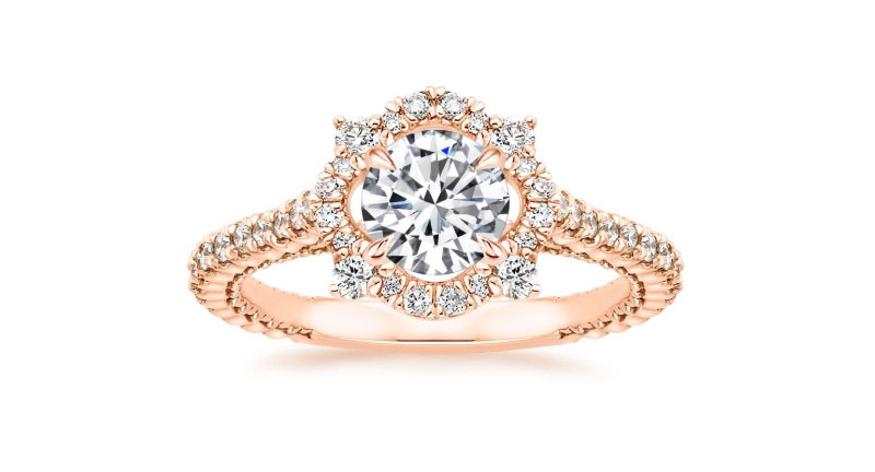 Lab Grown Rose Gold Engagement Ring